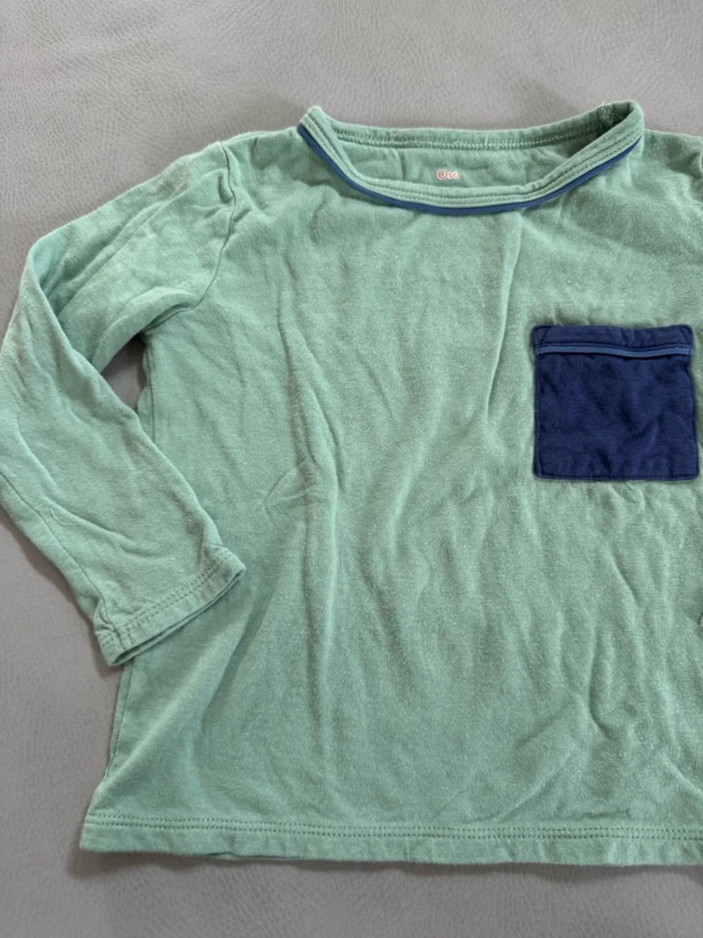 Oso & Me Long-Sleeve Tee with Navy Pocket - Picture 2 of 3